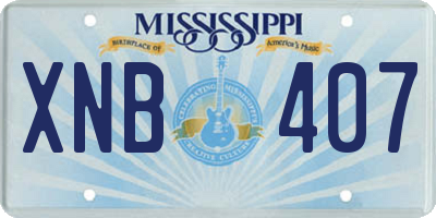 MS license plate XNB407