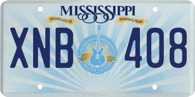 MS license plate XNB408