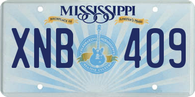 MS license plate XNB409