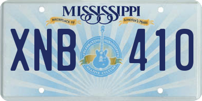 MS license plate XNB410