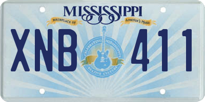 MS license plate XNB411