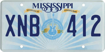 MS license plate XNB412