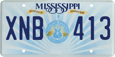 MS license plate XNB413