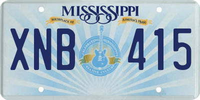MS license plate XNB415