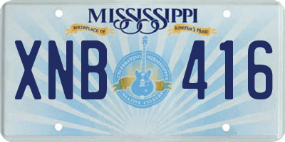 MS license plate XNB416