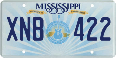 MS license plate XNB422