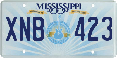 MS license plate XNB423
