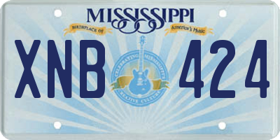 MS license plate XNB424