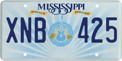 MS license plate XNB425