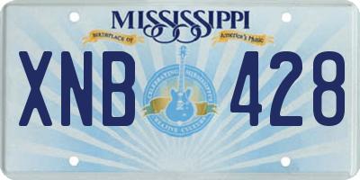 MS license plate XNB428