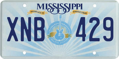 MS license plate XNB429