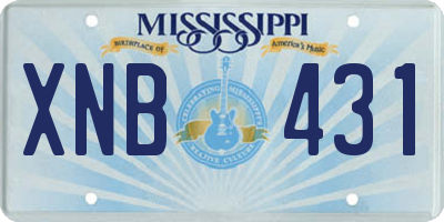 MS license plate XNB431