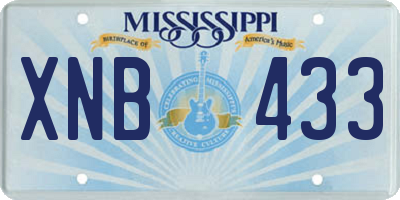 MS license plate XNB433