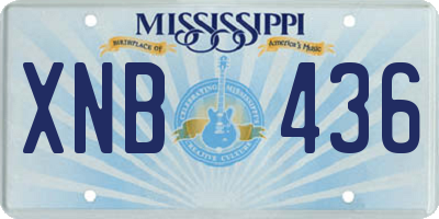 MS license plate XNB436