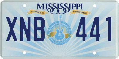 MS license plate XNB441