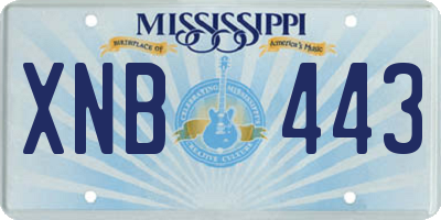 MS license plate XNB443