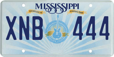 MS license plate XNB444