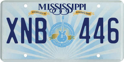 MS license plate XNB446