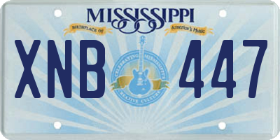 MS license plate XNB447