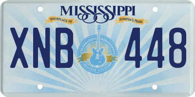 MS license plate XNB448