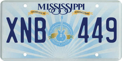 MS license plate XNB449