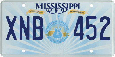 MS license plate XNB452