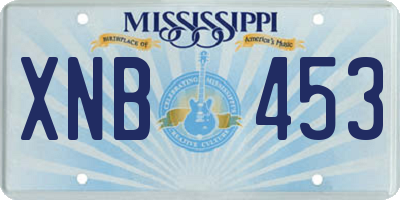 MS license plate XNB453