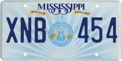 MS license plate XNB454