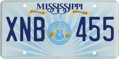 MS license plate XNB455