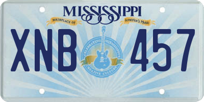 MS license plate XNB457