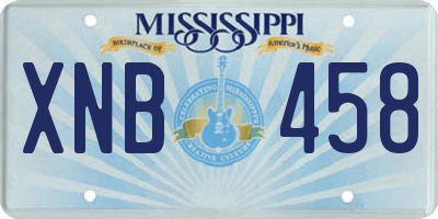 MS license plate XNB458