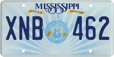 MS license plate XNB462