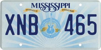 MS license plate XNB465