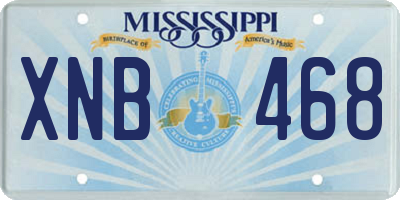 MS license plate XNB468