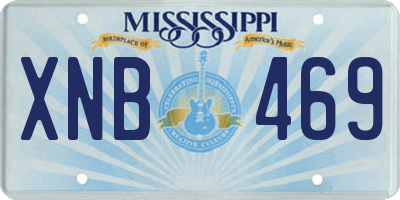 MS license plate XNB469