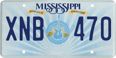 MS license plate XNB470
