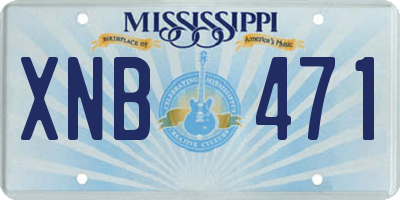 MS license plate XNB471
