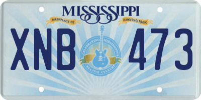 MS license plate XNB473