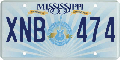 MS license plate XNB474