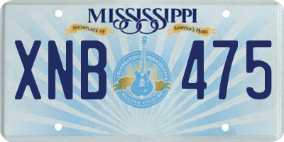 MS license plate XNB475