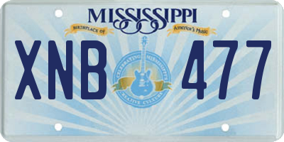 MS license plate XNB477