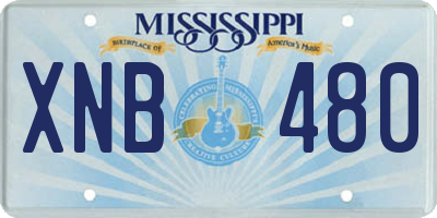 MS license plate XNB480