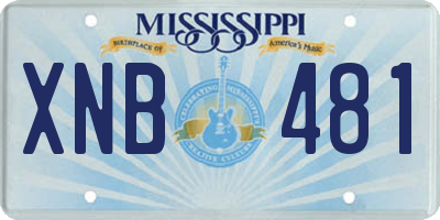 MS license plate XNB481