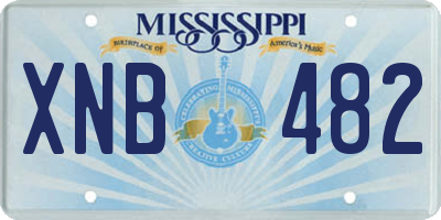 MS license plate XNB482