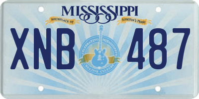 MS license plate XNB487