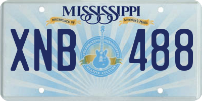 MS license plate XNB488