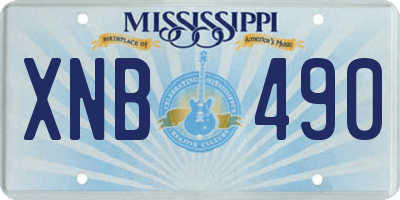 MS license plate XNB490