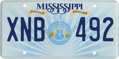 MS license plate XNB492