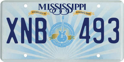 MS license plate XNB493