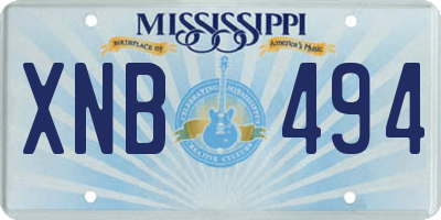 MS license plate XNB494